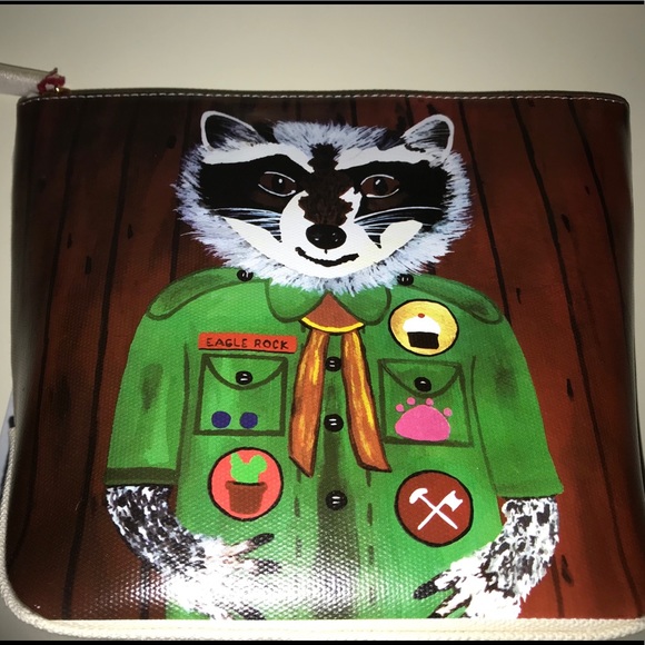 Frances Valentine Handbags - Frances Valentine Raccoon Canvas Cosmetics Bag